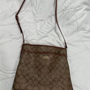 Coach Brown and Tan Crossbody Bag